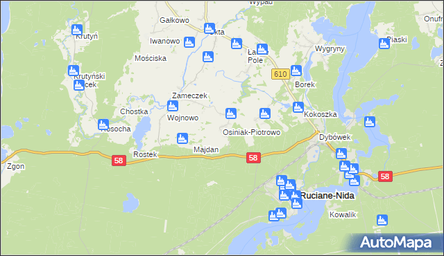 mapa Osiniak-Piotrowo, Osiniak-Piotrowo na mapie Targeo