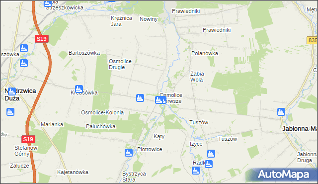 mapa Osmolice Pierwsze, Osmolice Pierwsze na mapie Targeo