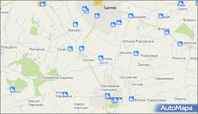 mapa Osmólsk Górny, Osmólsk Górny na mapie Targeo