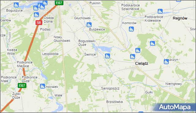 mapa Ossowice, Ossowice na mapie Targeo
