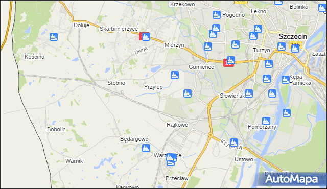 mapa Ostoja gmina Kołbaskowo, Ostoja gmina Kołbaskowo na mapie Targeo