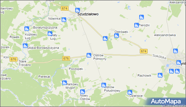mapa Ostrów Północny, Ostrów Północny na mapie Targeo