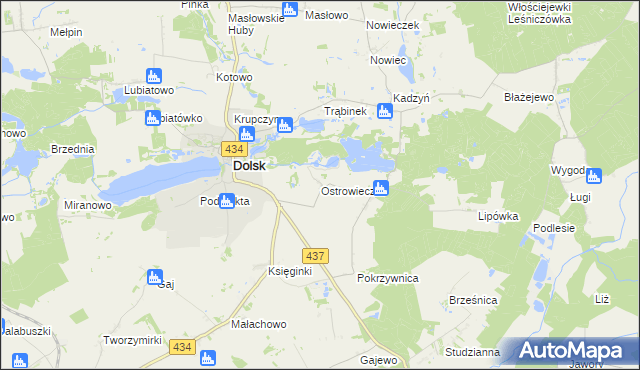 mapa Ostrowieczko, Ostrowieczko na mapie Targeo