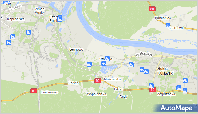 mapa Otorowo gmina Solec Kujawski, Otorowo gmina Solec Kujawski na mapie Targeo