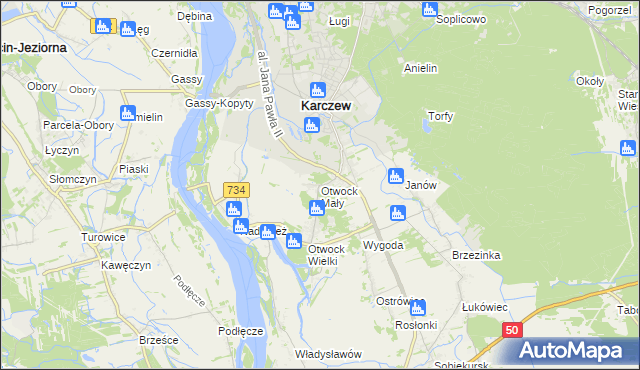 mapa Otwock Mały, Otwock Mały na mapie Targeo