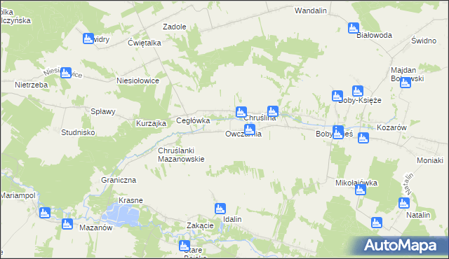 mapa Owczarnia gmina Józefów nad Wisłą, Owczarnia gmina Józefów nad Wisłą na mapie Targeo