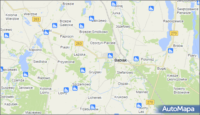 mapa Ozorzyn, Ozorzyn na mapie Targeo