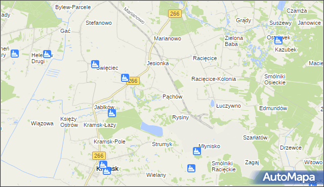 mapa Pąchów, Pąchów na mapie Targeo