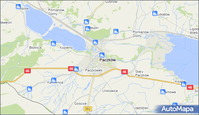 mapa Paczków powiat nyski, Paczków powiat nyski na mapie Targeo