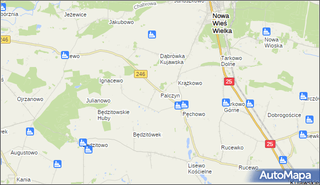 mapa Palczyn, Palczyn na mapie Targeo