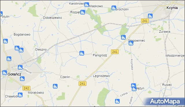 mapa Panigródz, Panigródz na mapie Targeo