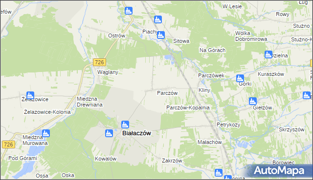 mapa Parczów, Parczów na mapie Targeo