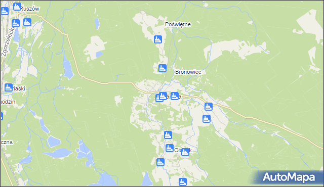 mapa Parowa gmina Osiecznica, Parowa gmina Osiecznica na mapie Targeo