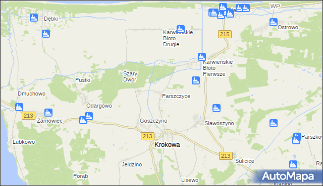 mapa Parszczyce, Parszczyce na mapie Targeo