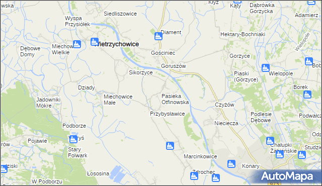 mapa Pasieka Otfinowska, Pasieka Otfinowska na mapie Targeo