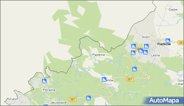 mapa Pasterka, Pasterka na mapie Targeo