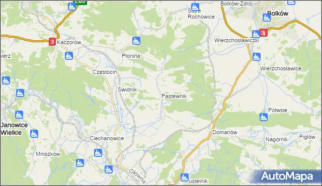 mapa Pastewnik gmina Marciszów, Pastewnik gmina Marciszów na mapie Targeo