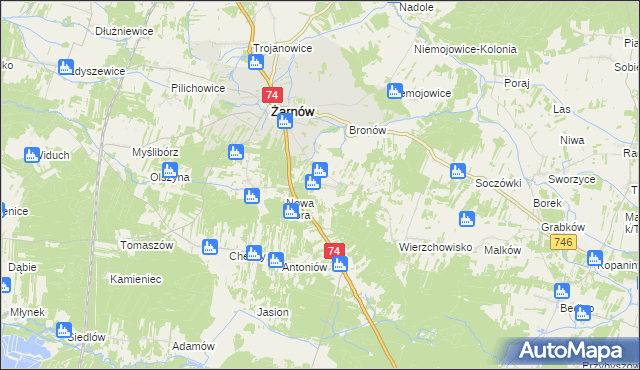 mapa Paszkowice, Paszkowice na mapie Targeo