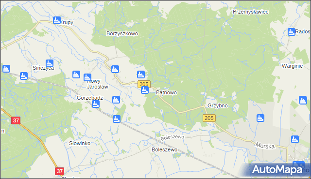 mapa Pątnowo, Pątnowo na mapie Targeo