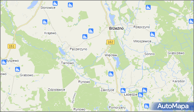 mapa Pęczerzyński Młyn, Pęczerzyński Młyn na mapie Targeo