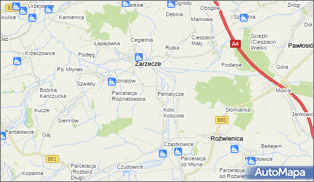 mapa Pełnatycze, Pełnatycze na mapie Targeo