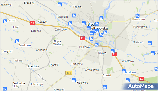 mapa Pętkowo, Pętkowo na mapie Targeo