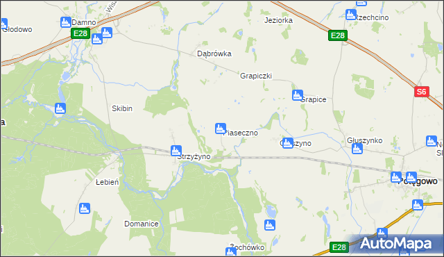 mapa Piaseczno gmina Potęgowo, Piaseczno gmina Potęgowo na mapie Targeo