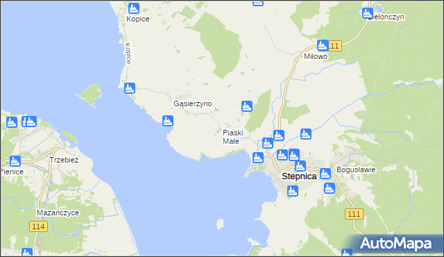 mapa Piaski Małe, Piaski Małe na mapie Targeo