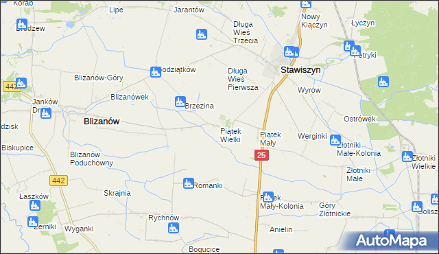 mapa Piątek Wielki, Piątek Wielki na mapie Targeo