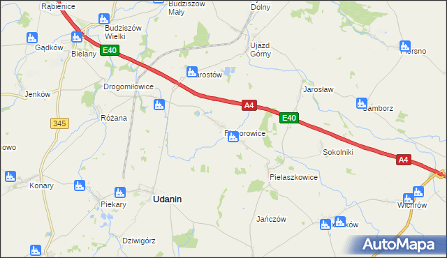 mapa Pichorowice, Pichorowice na mapie Targeo