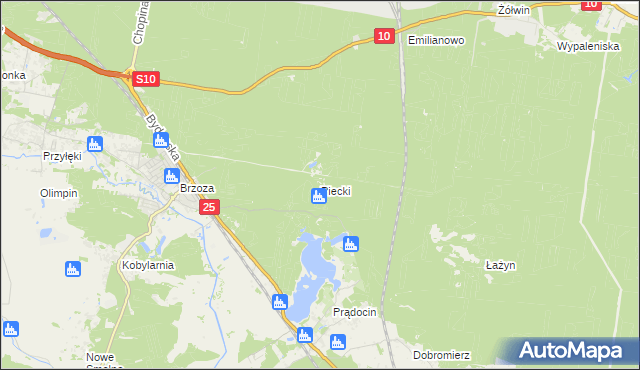 mapa Piecki gmina Nowa Wieś Wielka, Piecki gmina Nowa Wieś Wielka na mapie Targeo