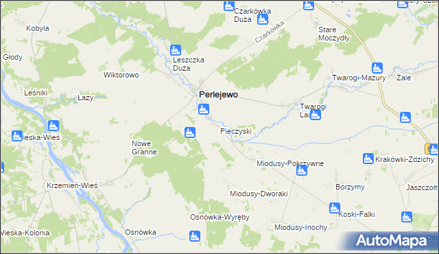 mapa Pieczyski, Pieczyski na mapie Targeo