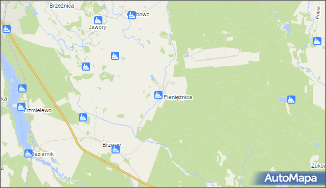 mapa Pieniężnica, Pieniężnica na mapie Targeo