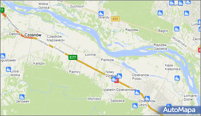 mapa Pieńków, Pieńków na mapie Targeo