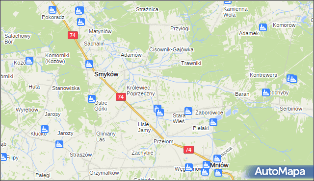 mapa Pieradła, Pieradła na mapie Targeo