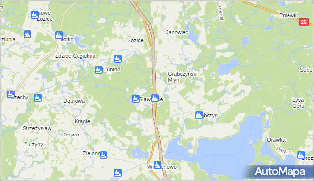 mapa Pietrzykowo gmina Szczecinek, Pietrzykowo gmina Szczecinek na mapie Targeo