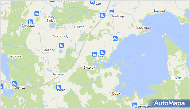 mapa Pilwa gmina Węgorzewo, Pilwa gmina Węgorzewo na mapie Targeo