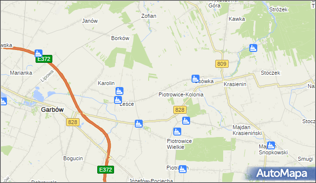 mapa Piotrowice-Kolonia, Piotrowice-Kolonia na mapie Targeo