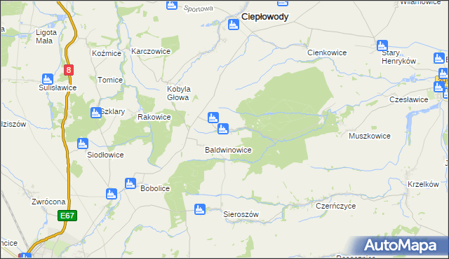 mapa Piotrowice Polskie, Piotrowice Polskie na mapie Targeo