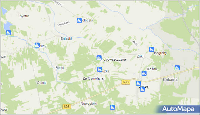 mapa Piotrowszczyzna, Piotrowszczyzna na mapie Targeo