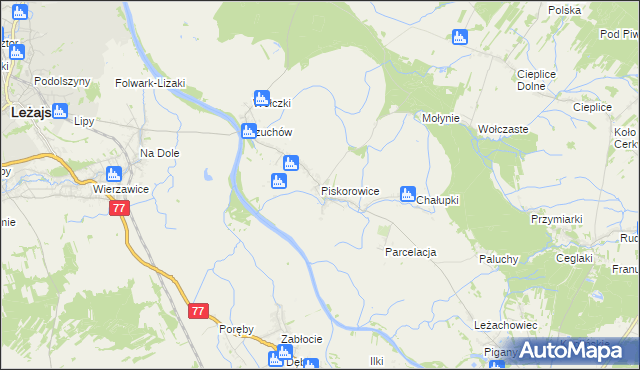 mapa Piskorowice, Piskorowice na mapie Targeo