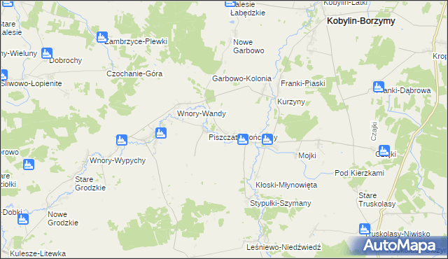 mapa Piszczaty-Piotrowięta, Piszczaty-Piotrowięta na mapie Targeo