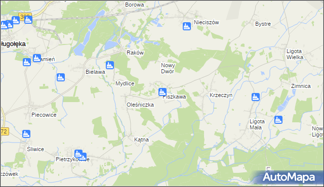 mapa Piszkawa, Piszkawa na mapie Targeo