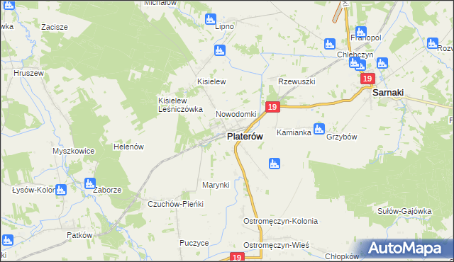 mapa Platerów, Platerów na mapie Targeo