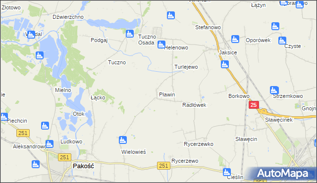 mapa Pławin gmina Inowrocław, Pławin gmina Inowrocław na mapie Targeo