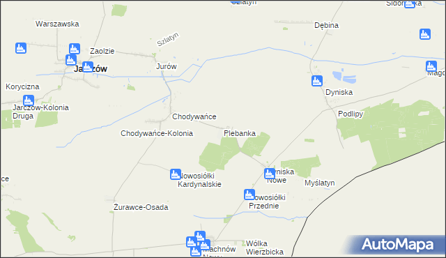 mapa Plebanka gmina Jarczów, Plebanka gmina Jarczów na mapie Targeo