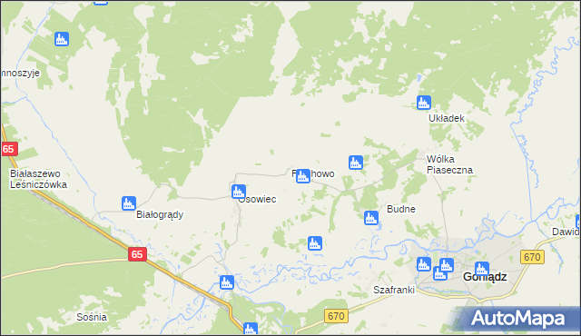 mapa Płochowo, Płochowo na mapie Targeo