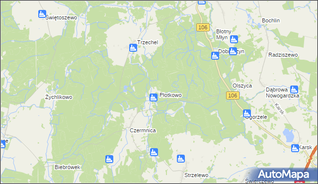 mapa Płotkowo, Płotkowo na mapie Targeo