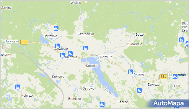 mapa Pluszkiejmy, Pluszkiejmy na mapie Targeo