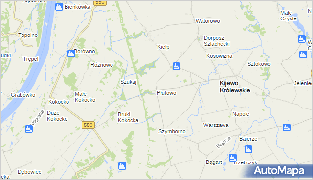 mapa Płutowo, Płutowo na mapie Targeo